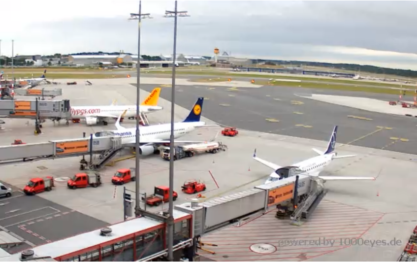 Hamburg Airport Vorfeld Süd Live Webcam