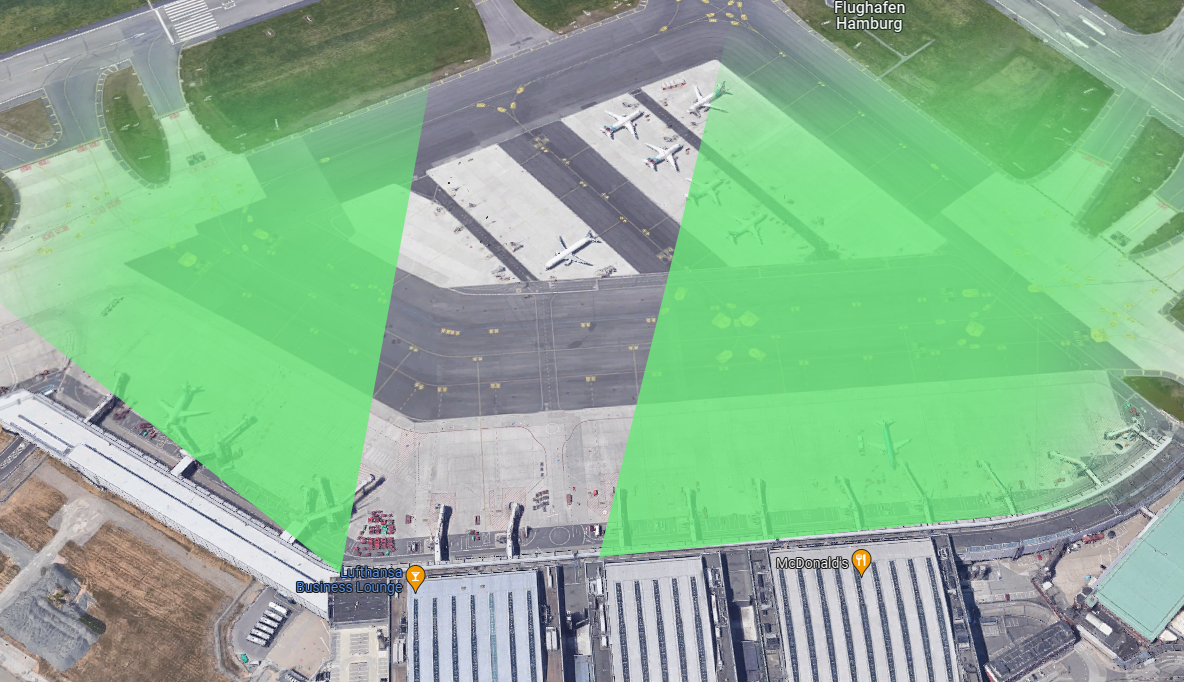 Hamburg Airport Webcams visuelle Abdeckung