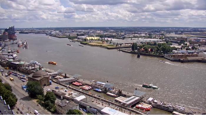 Rotierende Webcam Hamburg Landungsbrücken